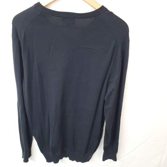 Wm Brooks Brothers Supreme V-Neck Black Pullover Sweater Sz L image number 2