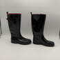 Womens Black Round Toe Mid-Claf Pull-On Waterproof Rain Boots Size 6 image number 3