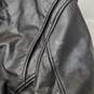 FMC Full Zip Black Leather Motorcycle Jacket Size 46 image number 5