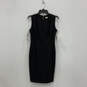 NWT Womens Black Sleeveless Round Neck Back Zip Sheath Dress Size 4 image number 1