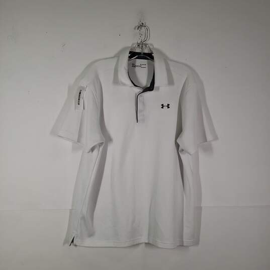 Mens Heatgear Loose Fit Collared Short Sleeve Pullover Golf Polo Shirt Size XL image number 1