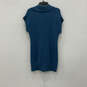 Womens Blue Short Sleeve Collared Cable-Knit Pullover Sweater Size X-Large image number 2