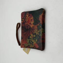 NWT Womens Multicolor Leather Floral Inner Zipped Pocket Wristlet Wallet alternative image