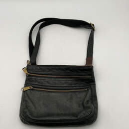 Womens Green Brown Inner & Outer Pockets Adjustable Strap Zip Crossbody Bag alternative image