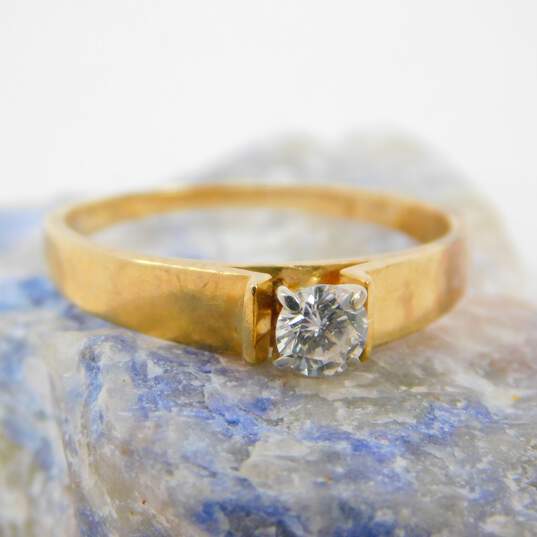 14K Yellow Gold 0.25 CT Round Diamond Solitaire Ring 2.2g image number 1