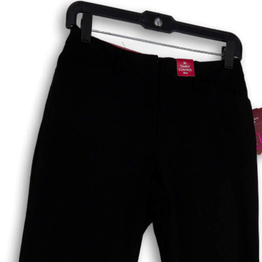 Buy the NWT Womens Black Tummy Control Flat Front Straight Leg Dress Pants  Size 2S