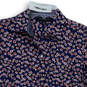 Mens Blue Floral Long Sleeve Spread Collar Button-Up Shirt Size XS image number 3
