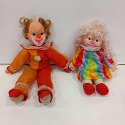 2PC Talking Bozo & Stuffed Clown Doll Bundle