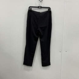 Womens Black Pleated Front Pockets Straight Leg Side Zip Ankle Pants Size 4 alternative image