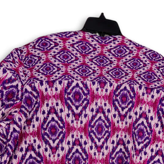 NWT Womens Multicolor Fair Isle 3/4 Sleeve Open Front Cardigan Sweater Sz 4 image number 4