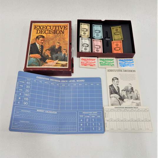 Executive Decision 3M Bookshelf Finance Board Game 1971 Complete image number 1