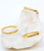 (3) Kate Spade Gold Tone Cubic Zirconia Stacking Rings 5.0g image number 2