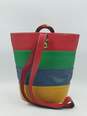 Authentic Celine Red Striped Bucket Bag image number 2