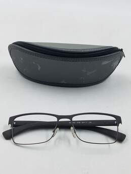 Emporio Armani Matte Gray Square Eyeglasses
