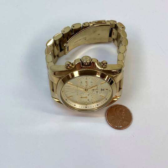 Designer Michael Kors Bradshaw MK5605 Gold-Tone Chronograph Wristwatch image number 3