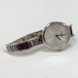 Designer Coach 0277 Silver-Tone Stainless Steel Bangle Analog Wristwatch alternative image