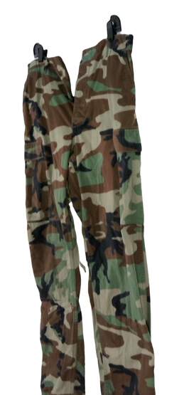 Mens Multicolor Camouflage Flat Front Cargo Pants Size Medium