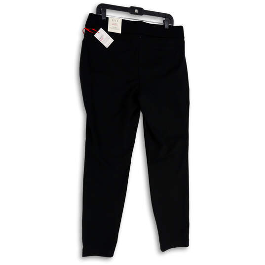 NWT Womens Black Skinny Leg Pockets Stretch Pull On Dress Pants Size Large image number 2