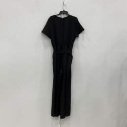 NWT Womens Black Short Sleeve Belted Keyhole Neck Back Zip Maxi Dress Sz 18 alternative image