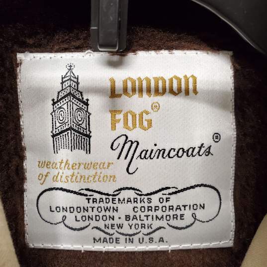 London Fog Men Khaki Trench Coat M image number 1
