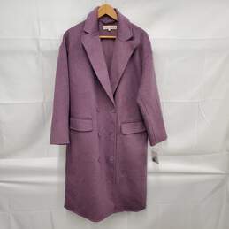 NWT Free People WM's Wool & Polyester Blend Lavender Button Overcoat Size XS