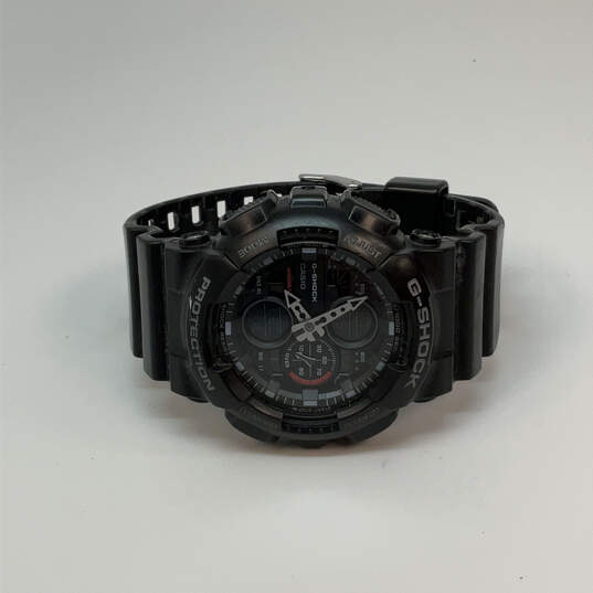Designer Casio G-Shock GA-140 Black Round Dial Digital Analog Wristwatch image number 2