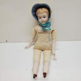 Vintage Artist Signed Porcelain Doll Mercer Girl by Goodie Bennet 1967
