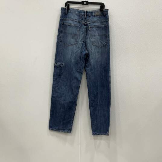 Marithe + Francois Girbaud Mens Blue Denim Medium Wash Straight Leg Jeans Sz 34M image number 2