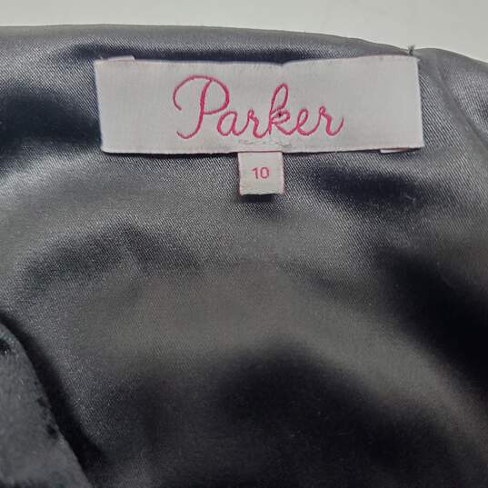 Parker Black Velvet Side Bow Skirt Women's 10 image number 3