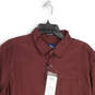 NWT Mens Purple Spread Collar Long Sleeve Button-Up Shirt Size Large image number 3