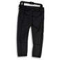 Womens Gray Black Elastic Waist Pull-On Activewear Cropped Pants Size L image number 1