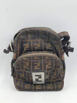 Authentic Fendi Zucca Brown Mini Crossbody Bag