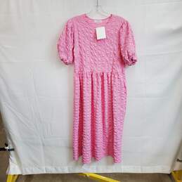 Oak + Fort Pink Short Sleeved Dress WM Size S NWT