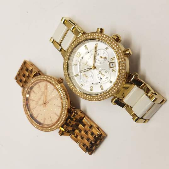 Buy the Michael Kors MK3399 & MK6119 Watch Bundle 2 Pcs | GoodwillFinds