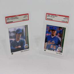 1989 NY Mets PSA Mint 9 Graded Cards Whitehurst Miller