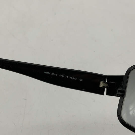 Womens 2046 Black Full Rim Gradient Lens Framed Rectangle Sunglasses image number 7