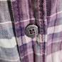 Womens Plaid Long Sleeve Chest Pockets Collared Button-Up Shirt Size XL 16/18 image number 3