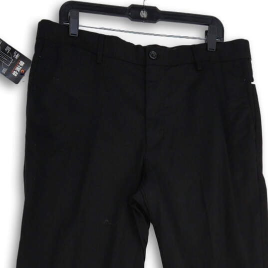 NWT Mens Black Flat Front Slash Pocket Straight Leg Chino Pants Sz W36 L34 image number 3