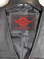Alpha Cycle Gear Men Black Leather Vest L image number 3