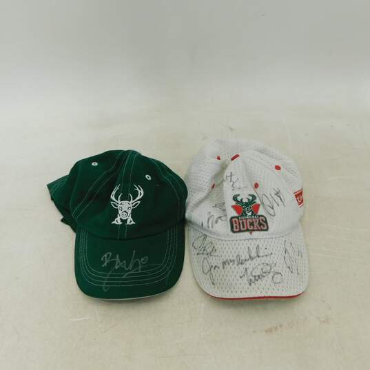 Milwaukee Bucks Autographed Hats image number 1