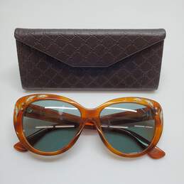 AUTHENTICATED GUCCI GG3828/F/S FEATHER ACCENT SUNGLASSES W/ CASE