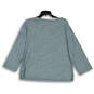 Womens Gray Heather Long Sleeve Round Neck Comfort Pullover T-Shirt Size XL image number 2