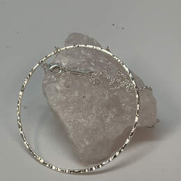 Designer Stella & Dot Silver-Tone Chain Hammered Circle Pendant Necklace alternative image