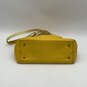 Womens Yellow Leather Inner Pockets Studded Adjustable Strap Crossbody Bag image number 5