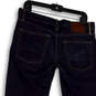 Mens Blue Denim Dark Wash Stretch Pockets Straight Leg Jeans Size 32 image number 4