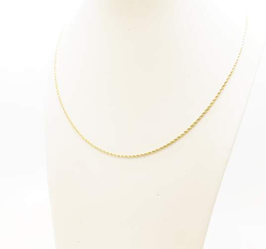 Elegant 14k Yellow Gold Rope Chain Necklace 8.6g image number 2