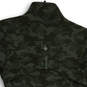 Womens Green Camouflage Long Sleeve Mock Neck Full-Zip Jacket Size 6 image number 4