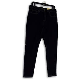 NWT Womens Black Dark Wask Denim Stretch Skinny Leg Jeans Size 12