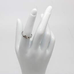10K White Gold Diamond Accent Ring(Size 6.5)-1.6g