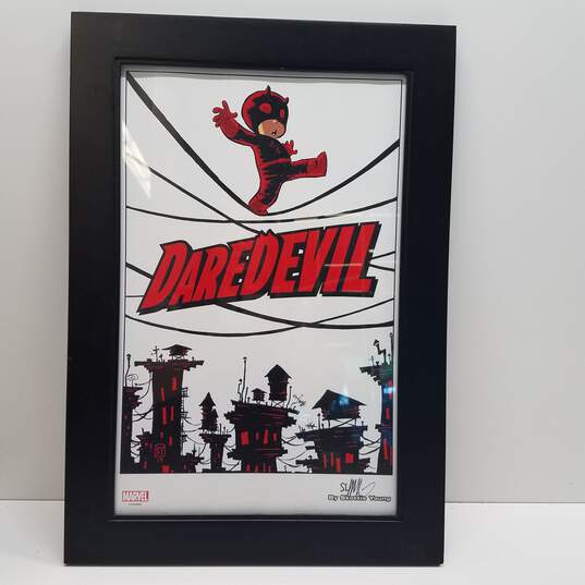 Framed Marvel DareDevil Mini Poster Signed by Skottie Young image number 1